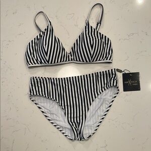 NWT Nip Tuck Swim Striped Bikini Set